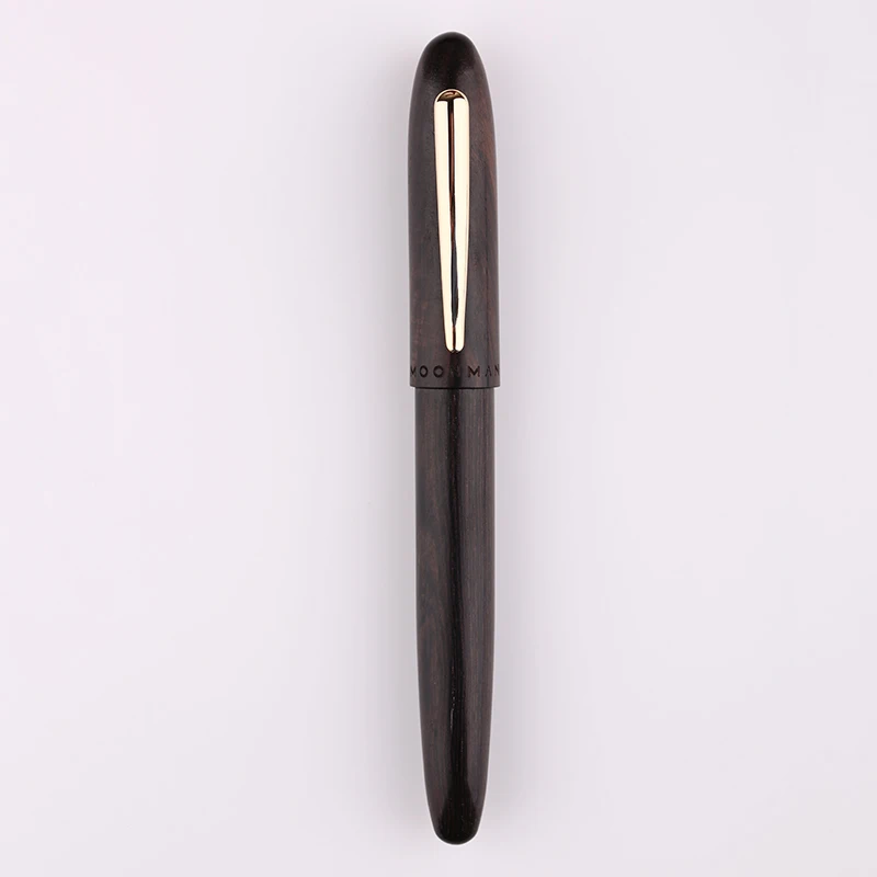 Новая авторучка Moonman M6 из натурального дерева, ручная работа, полностью деревянная красивая ручка, иридиевая тонкая ручка 0,5 мм, модная ручка для письма, ручка в подарок - Цвет: Black Sandalwood