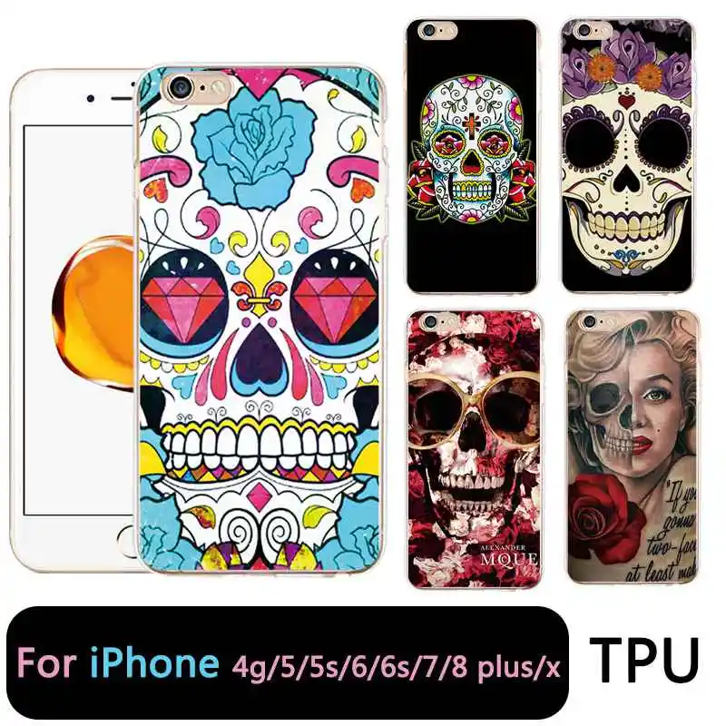 Qmswei ТПУ Ясно Телефон чехол для iPhone 6 6S 7 8 Plus x мягкий печатных милый мультфильм