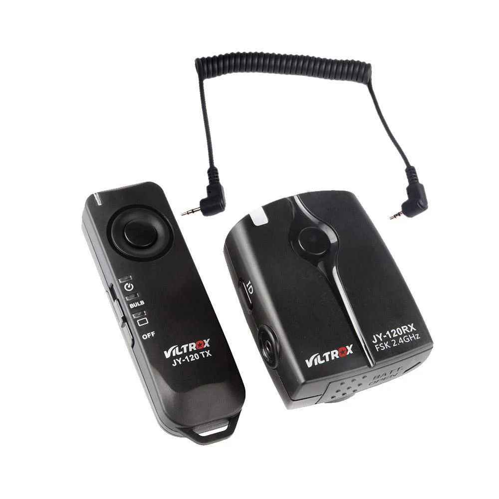 

Viltrox JY-120-C1 2.4GHZ FSK Wireless Remote Shutter Controller Set Time Lapse BULB with C1 Cable 100m Distance for Canon 60D