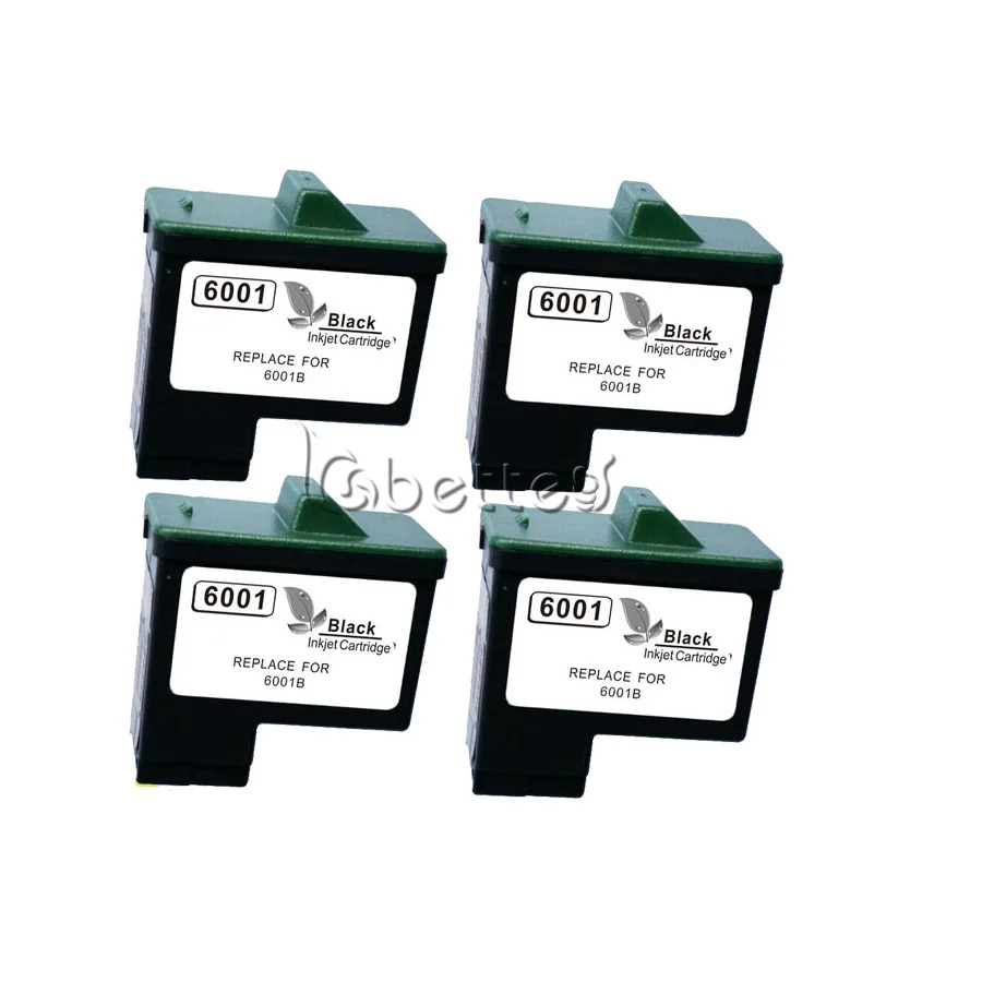

4 Packs, High Quality Black Ink Inkjet Printer Cartridges for Lenovo 6001B for LENOVO 3110 M710 1201i 2401i...