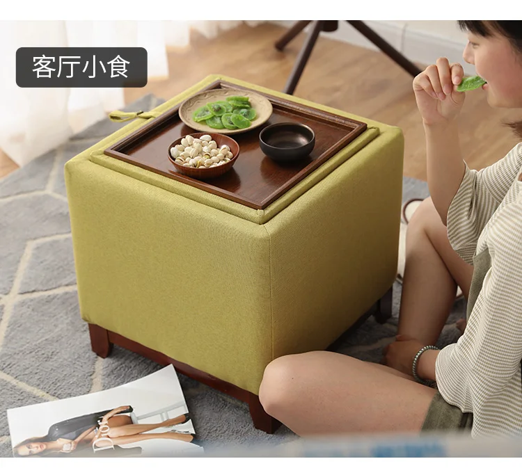 Stool Fashion Shoes Multifunctional Storage Coffee Table Sofa Simple Modern Creative Shoes Bench Footstools Wooden Step Ladder