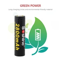 li ion ליתיום סוללה Soshine 18,650 סוללה 3.7V 2800mAh Li-ion נטענת ליתיום יון סוללות עבור Dropshipping צעצוע אלקטרוני פנס פנס (5)