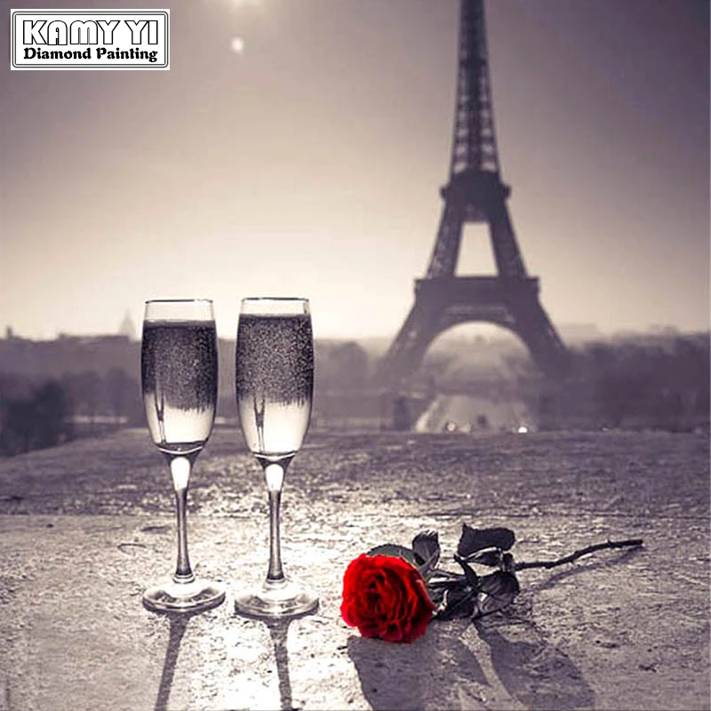 Full Drill Square Diamond 5D DIY Painting&quotEiffel Tower&quotDiamond Embroidery Cross Stitch Rhinestone Mosaic Painting | Дом и сад