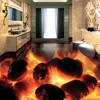 Revêtement De sol auto-adhésif 3D personnalisé, imperméable, pierres stéréo 3D, flamme, chambre à coucher, salon ► Photo 1/6
