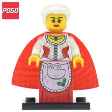 POGO Santa Claus Granny Christmas Cartoon Brick Toys DIY Building Blocks Legoingly Model Sets Single Sale
