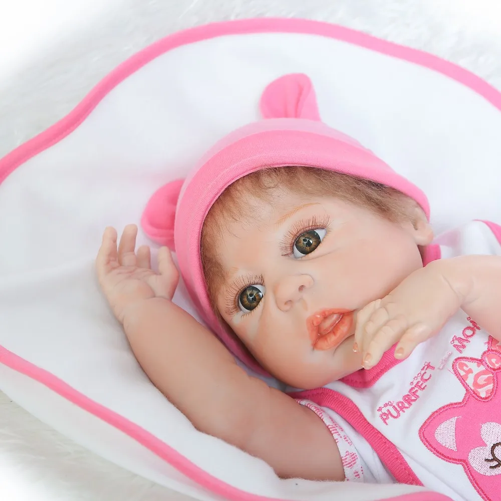 22 ''реального Bebe девочка возрождается bonecas ручной работы Реалистичного Reborn Baby Doll полный Средства ухода за кожей силиконовые возрождается