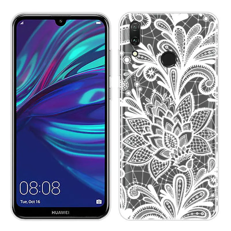 Cartoon Case for Huawei Y6 2019 Case Soft Silicone Back Cover Phone Case For Y7 2019 Honor 8x 9 10 Clear TPU Y 6 2019 Cover Capa (1)
