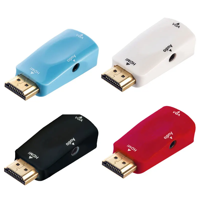 Новый HDMI к VGA с аудио кабелем адаптер папа 1080p Женский конвертер для ПК/ТВ/Xbox 360