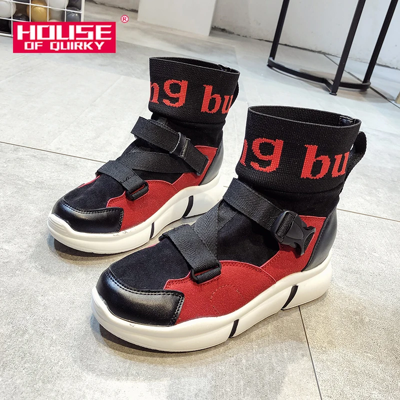 

High Top Round Toe Ladies Shoes Comfortable Platform Sneakers Women Casual Shoes Vulcanized Shoes Spring and Autumn Women Shoes