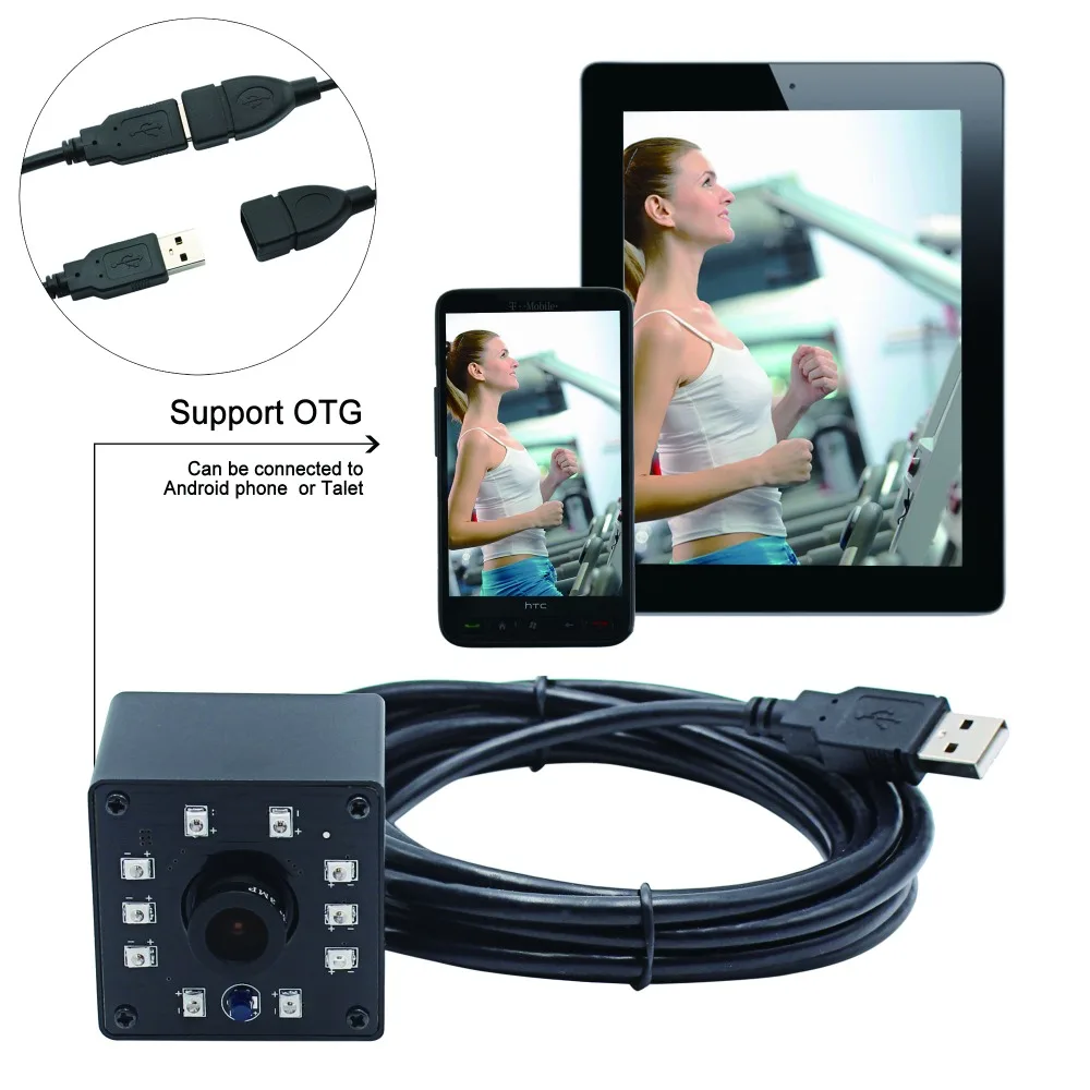 ELP 2MP 1080P 30fps камера ночного видения ПК веб Plug & Play CMOS OV2710 Full HD модуль с 8 ИК