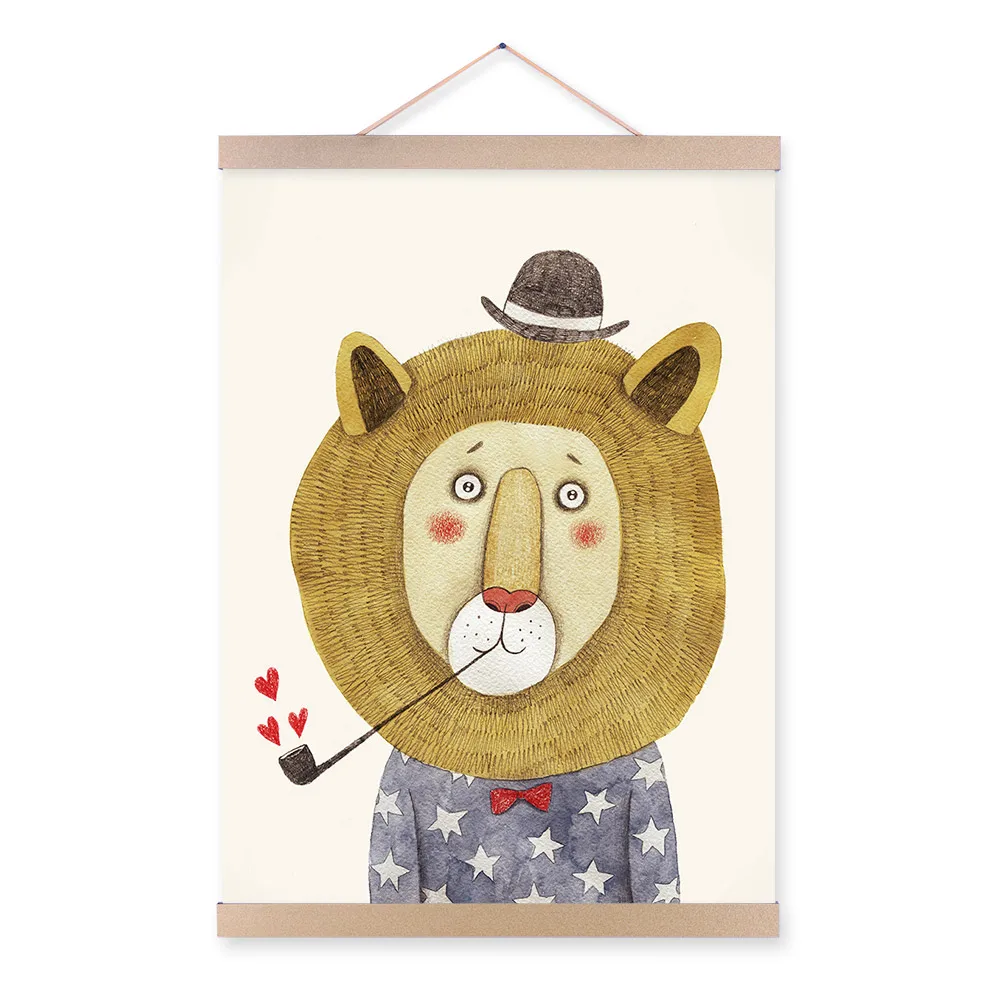 Modern Watercolor Cute Animals Lion Bear Panda 2