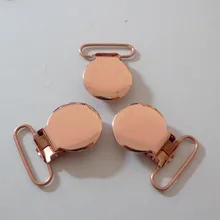 25 pcs 1 ''Polegadas 25mm TOM de COBRE em OURO ROSA COR Suspender Clipes Rack Chapeamento