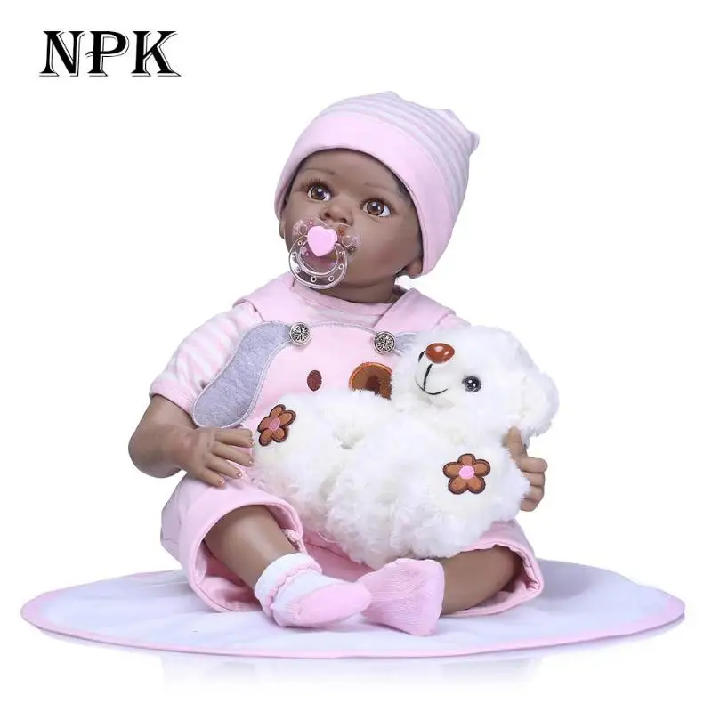 

NPK 55cm Silicone Reborn Boneca Realista Fashion Baby Dolls For Princess Children Birthday Gift Bebes Reborn Dolls Playmate