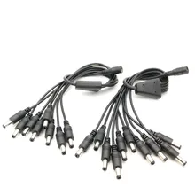 1 шт. разъем питания постоянного тока 5,5x2,1 мм кабель питания постоянного тока 1 гнездовой разъем 8/10 штекер сплиттер адаптер