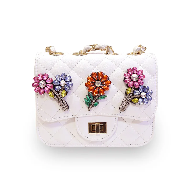 

2018 new fashion pu ladies shoulder bag wedding bag National women floral dinner banquet portable lock bag decal crossbody bag