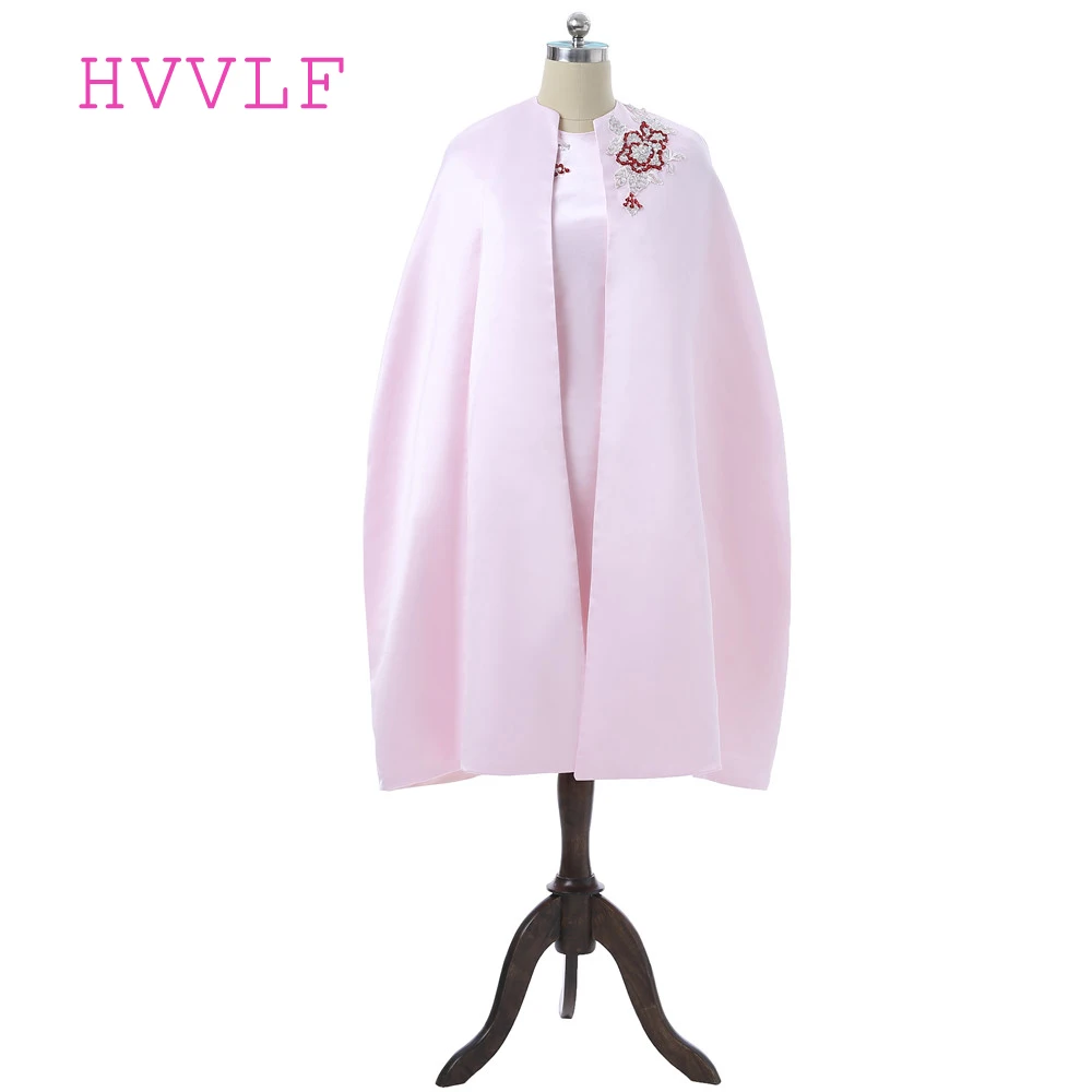 Розовый 2019 элегантные коктейльные платья оболочка совок аппликации кружева бисером с курткой длиной до колена Homecoming платья