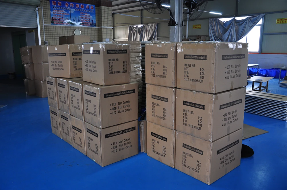US $594.00 High Quality 6M6M Fireproof LED Star Cloth LED Vision Cloth LED Curtain Cloth Background Stage Light 90V240V DMX Controller