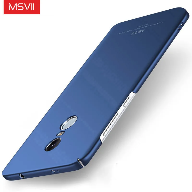 Оригинальный Msvii Роскошный чехол для Xiaomi Redmi Note 4X Pro Жесткий PC простой матовый