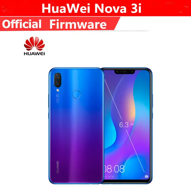 

DHL Fast Delivery HuaWei Nova 3i 4G LTE Cell Phone Kirin 710 Android 8.1 6.3" 2340X1080 6GB RAM 128GB ROM Fingerprint 24.0MP