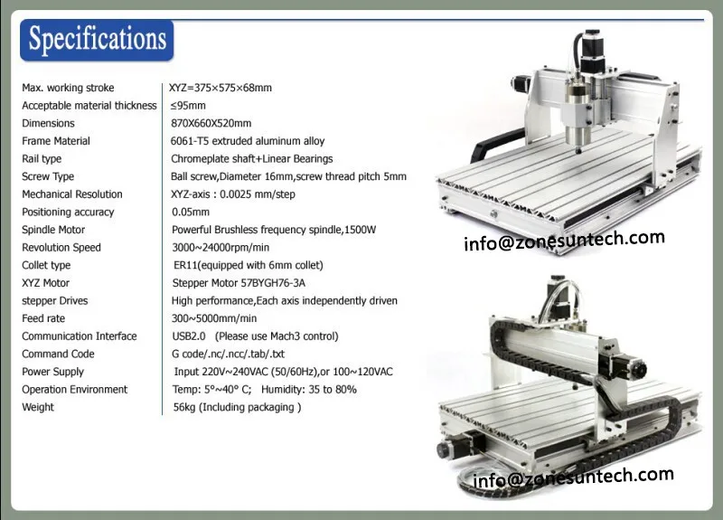 ZONESUN IncludeTax в Россию! ЧПУ 6040Z-USB 4 оси Mach3 Авто гравировальная машина USB интерфейс с 1.5KW Частотный преобразователь для шпинделя