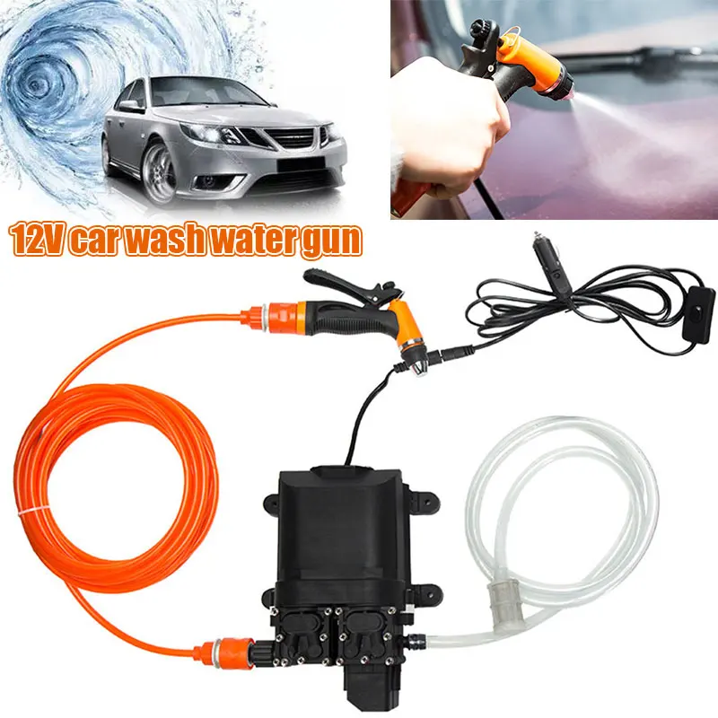 

High Pressure Pump Car Washer Pump Kit Tool Electric DC 12V Self-Priming Durable Pump Sprayer Portable Nozzle
