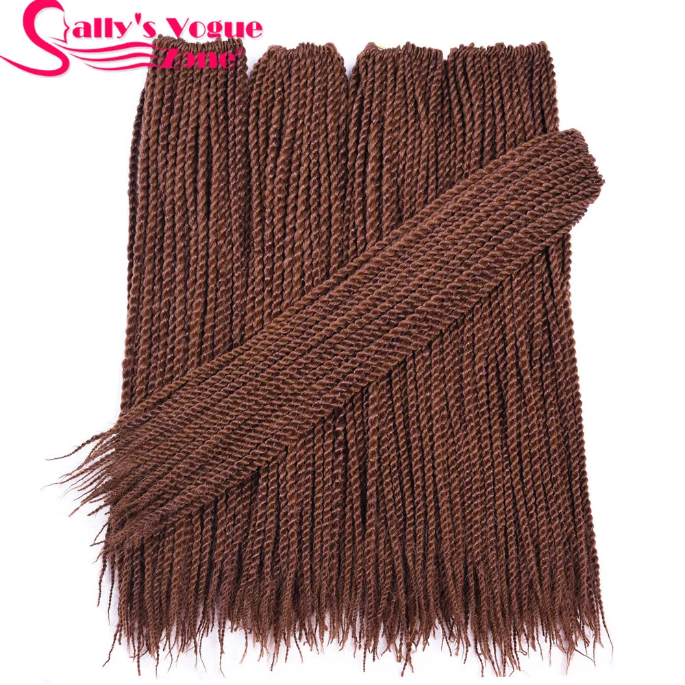 30 Raízes/pack Cabelo Sally Crochet Torção Tranças Senegalês Senegal 18 Polegada Cor Marrom Ombre Cabelo Trança de Cabelo Sintético Trança Cabelo 12 Cheap braiding hair
