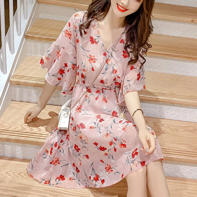 cute floral dresses with sleeves