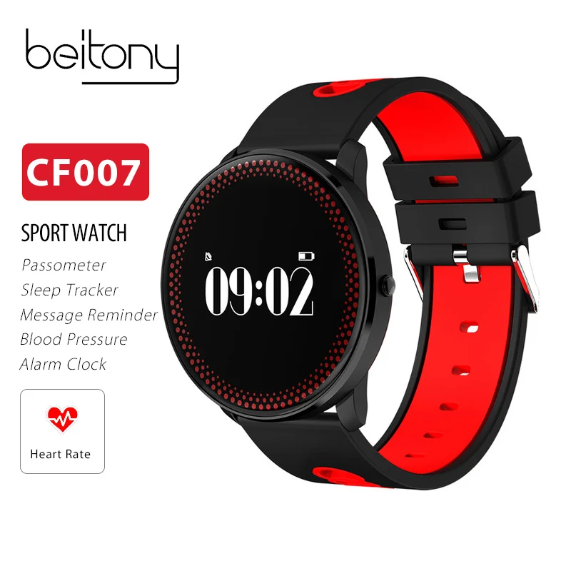 

Smart Watch Waterproof Heart Rate Monitor Blood Pressure Fitness Bluetooth Sleep Tracker Message Reminder Bracelet Band CF007