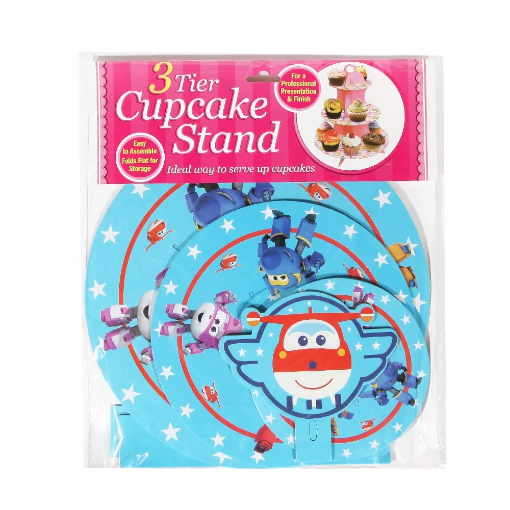 

High Quality Super wings Theme Paper Cake rack Party decorations Baby Happy Birthday wedding event party supplies for kids