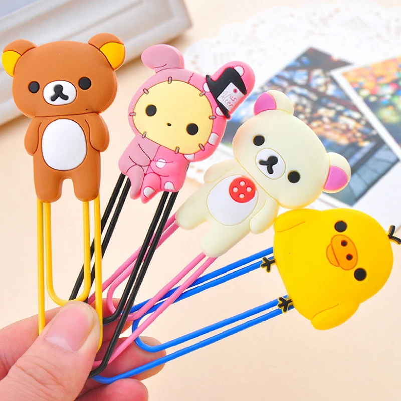 

Free Shipping Kawaii Rilakkuma Series Bookmark Clip Memo Clip Paper Clip Bookmark Novelty Gift Retail Kcs