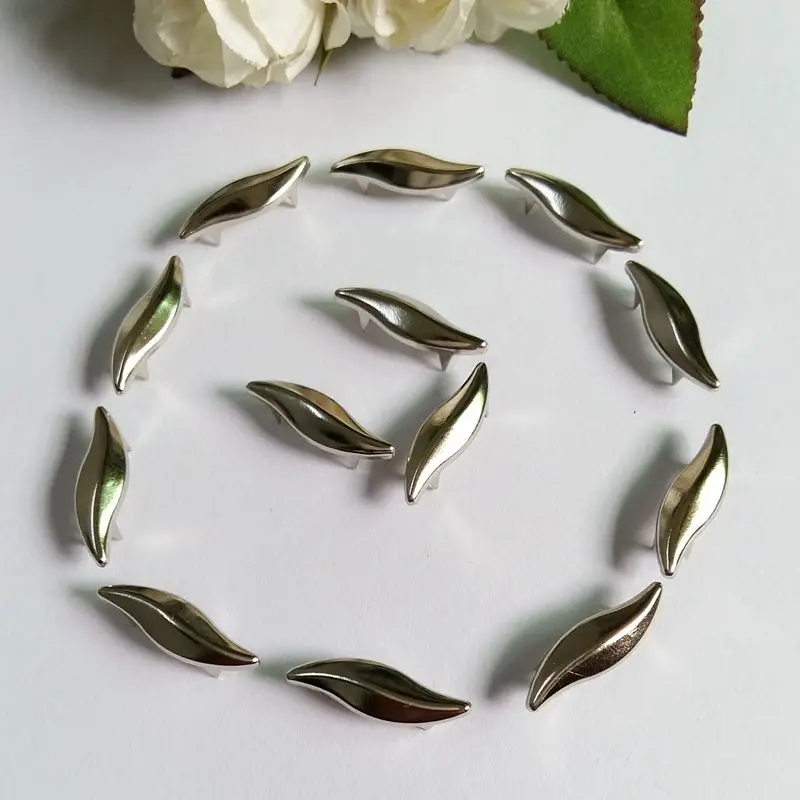 

200pcs/lot 7-22mm Silver Rivets Spike Nailheads Punk Rock Leathercraft DIY Clothes Bag Shoes Belt Apparel Accessory