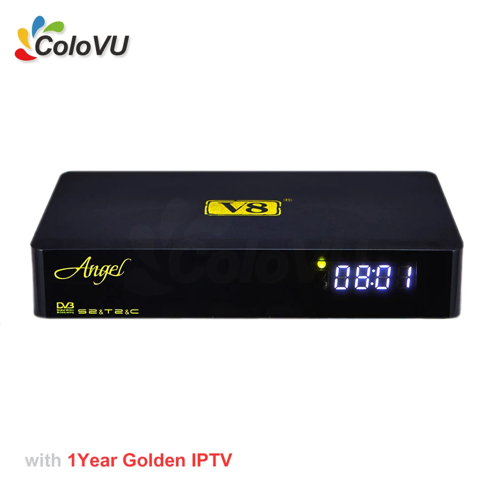 Цифровой спутниковый ресивер FreeSat V8 Angel + 1 год золотой IPTV для Европы/Индии Android DVB