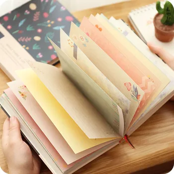 

Creative retro small fresh hand-painted color illustration paper notebook Korea diary college students wholesale stationery