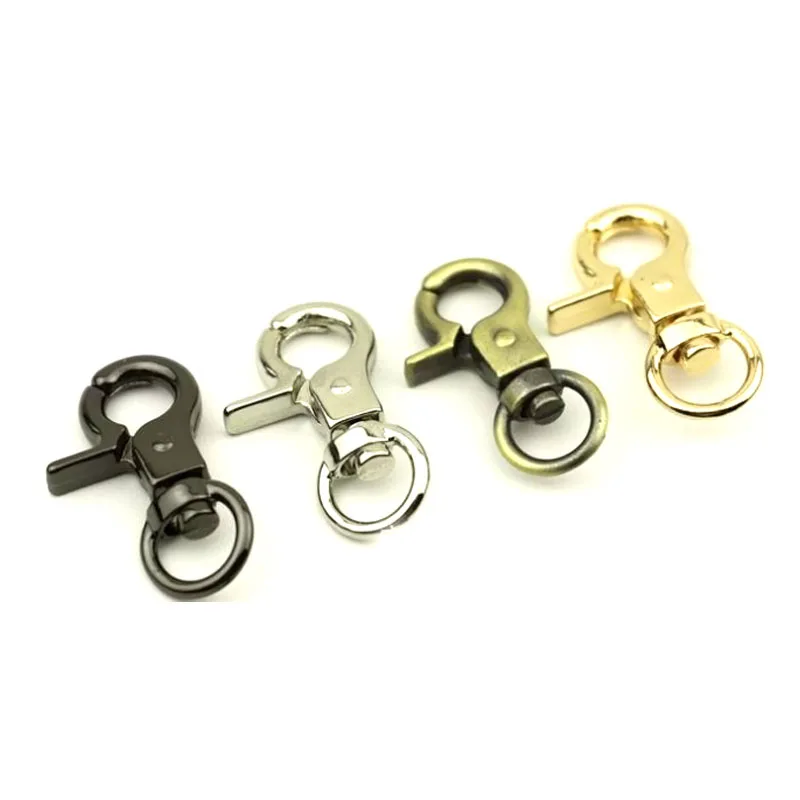 40pcs Gunmetal swivel clasp 3/8"(9mm) swivel hook Push gate snap hook purse clasp swivel lobster