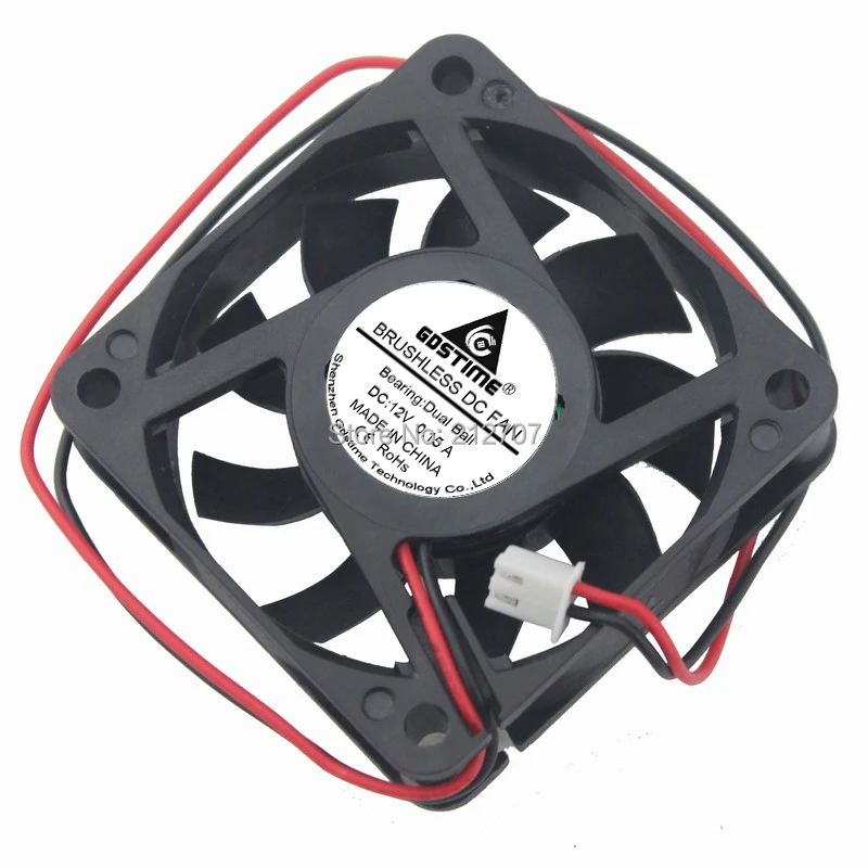 

10 Pieces Gdstime 60mm PC CPU Cooling Fan 12V 2 Pin Computer Case Cooler Ball Bearing 60x60x15mm