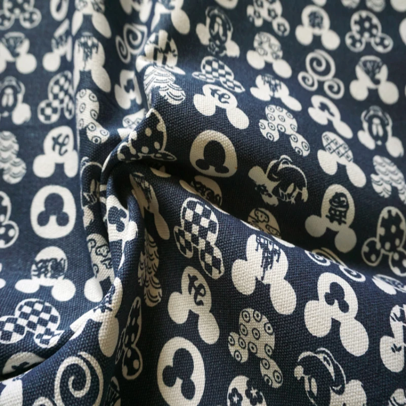 

12oz Canvas Cotton Craft Fabric for Patchwork Japan cloth Cartoon Printed Mickey Handmade DIY curtain tablecloth Materials