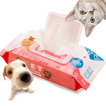 

70pcs/set Pet Soft Wet Wipes For Cats Dogs Gentle Disinfection Towel Wet Wipes Clean Disinfection Tissue Pet Grooming Supplies