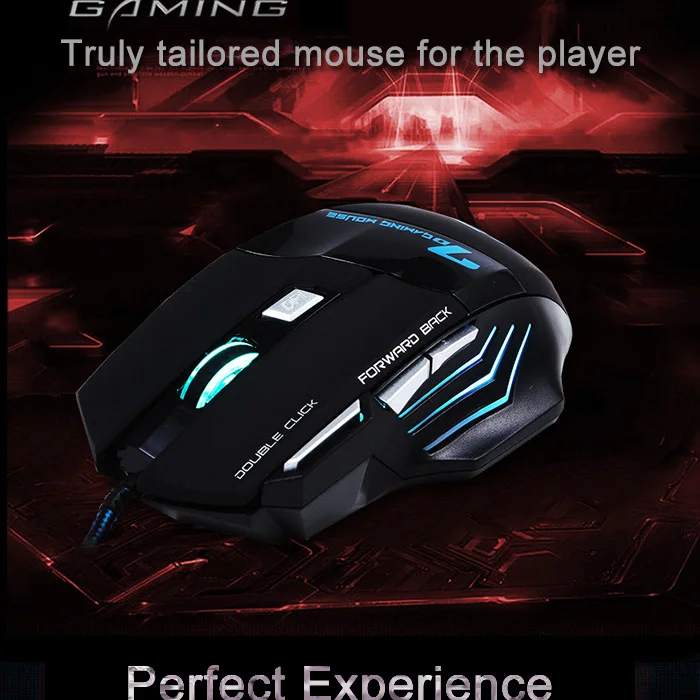Новая Проводная игровая мышь, 7 кнопок, оптическая профессиональная мышь для геймера, электронные спортивные Компьютерные Мыши для ноутбуков, настольных компьютеров, Raton Ordenador X7