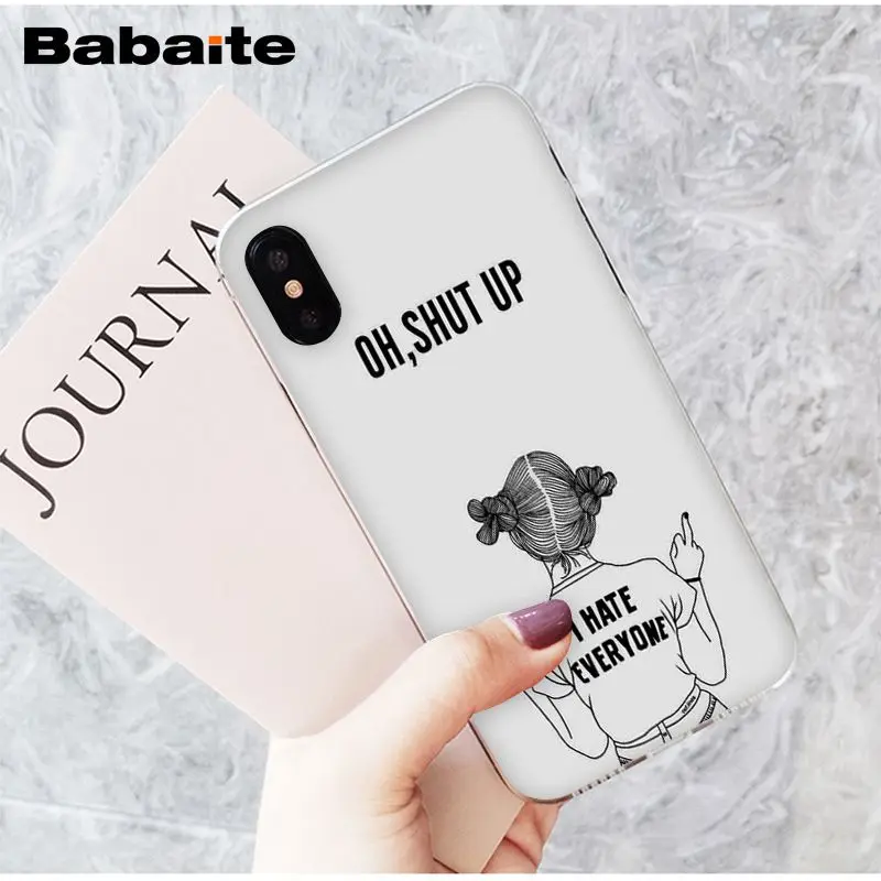 Babaite vogue girl boss Мягкий силиконовый прозрачный чехол для телефона Apple iPhone 8 7 6 6S Plus X XS MAX 5 5S SE XR Чехол для мобильного телефона