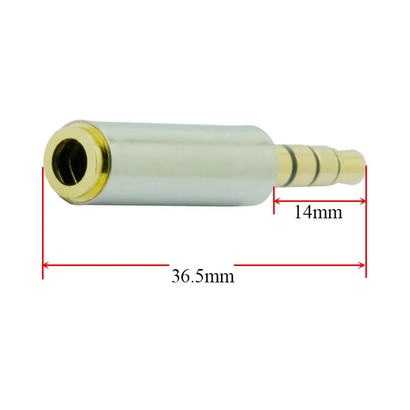 3.5mm male plug to 3.5mm female jack 