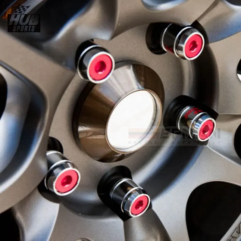 Аутентичные желудь обод гоночные Луг колеса гайки винт 20X1,25 20 шт. автомобиль для Toyota Красный HU-NU7000-1.25