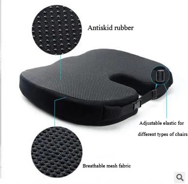 Memory Foam Non-slip Cushion Pad Adjustable Car Seat Cushions Adult Car Seat Booster Cushions
