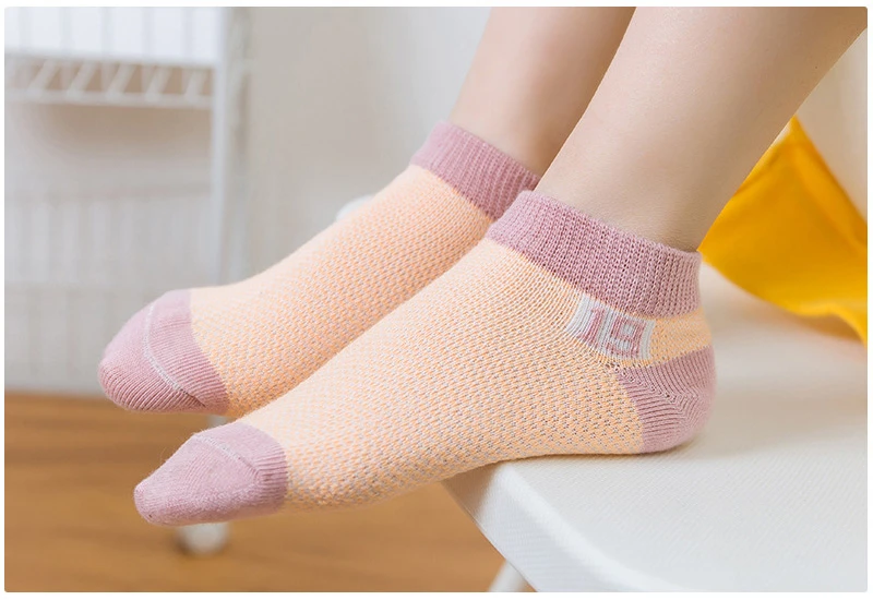 Детские носки, носки для маленьких девочек 5 пар/уп., летние хлопковые носки для мальчиков, вязаные носки для малышей, Детские От 1 до 12 лет