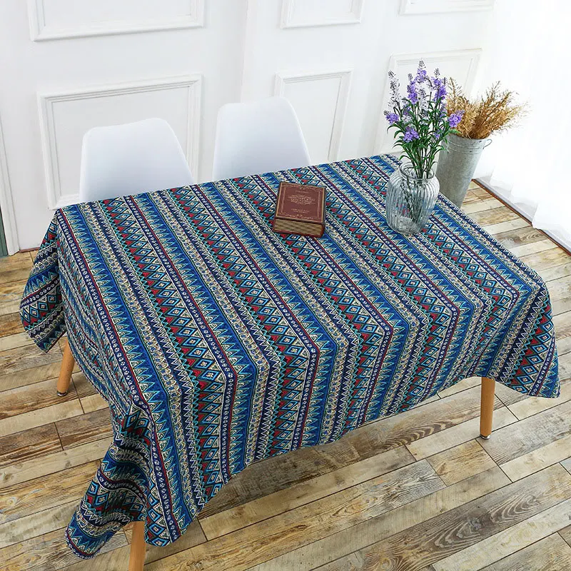 

Bohemia Cotton Table Linen Fabric Dining Tablecloth Rectangle Cloth for The Kitchen Table Cover Tablecloth on The Table 35