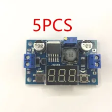 5 шт. DC-DC Бак Сыходзь Модуль LM2596 DC/DC 4,0~ 40 В до 1,25-37 В регулируемый Напряжение регулятор с светодиодный вольтметр