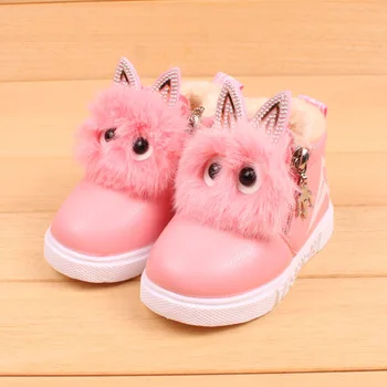

Children Martin Boots 2018 New Winter Baby Soft Velvet Sneakers Toddler Ankle Felt Boots Kids Warm Snow Shoes For Girls Sneaker