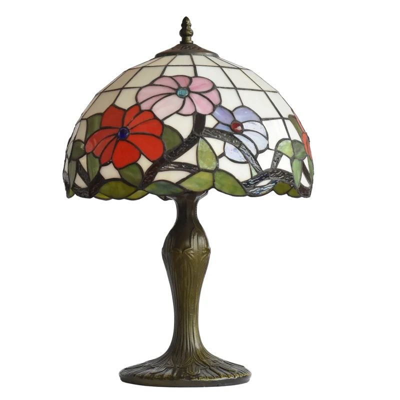 Polegadas de Altura Mesa com Contas Antigo para Sala Tiffany Estilo Candeeiro Cristal Vitrais Lâmpada Sombra Vitoriano Estar Café 18 7 Cheap Luminária de mesa