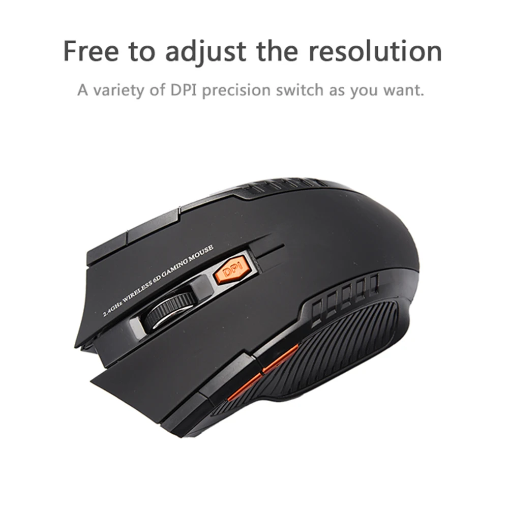 Mini 2.4G Wireless Optical Mouse New Game Wireless Mouse Receiver with USB Interface for Notebooks Desktop Computers