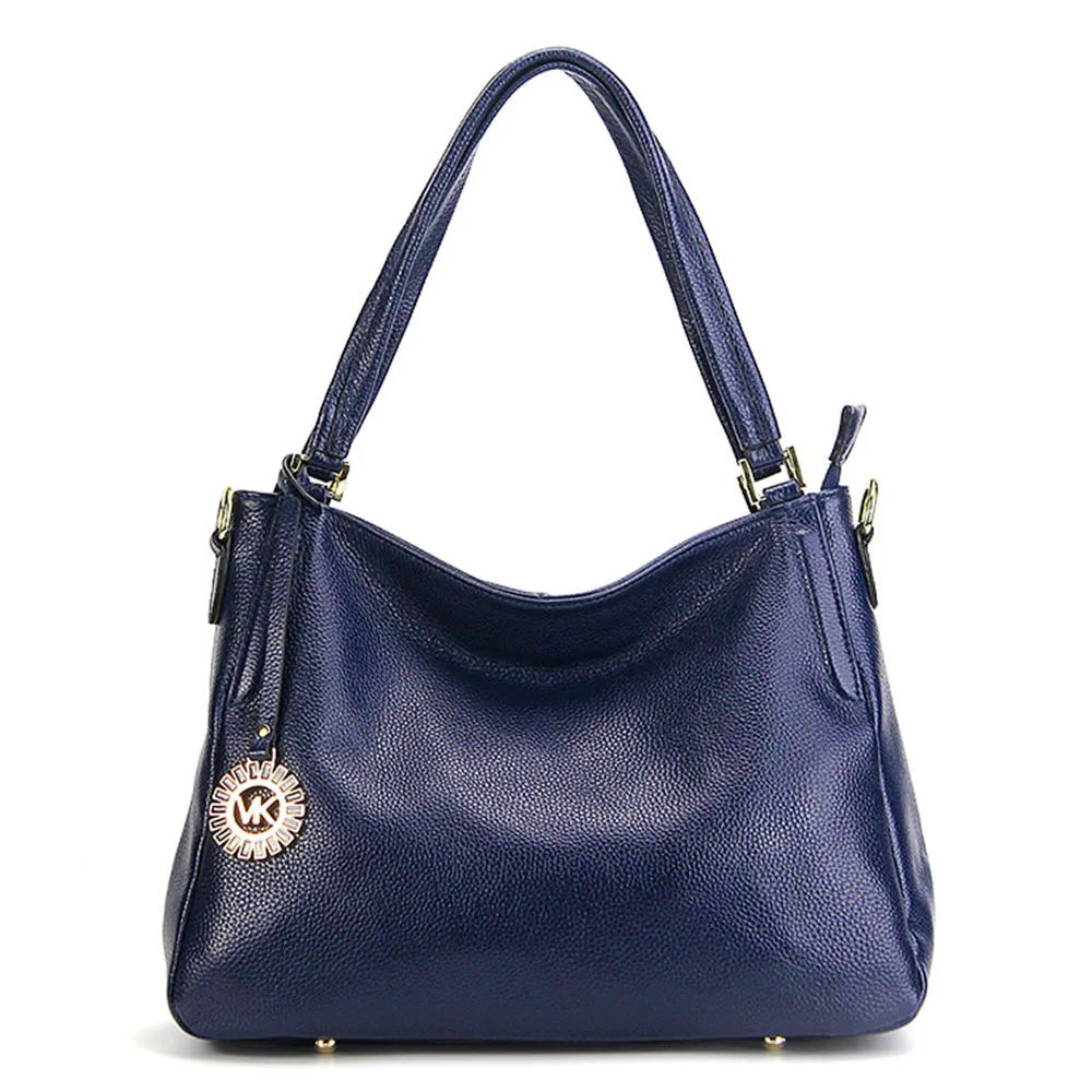 Zency Новое поступление Женская сумка через плечо с рисунком личи натуральная кожа европейский и американский стиль Женская сумка-мессенджер - Цвет: Dark Blue