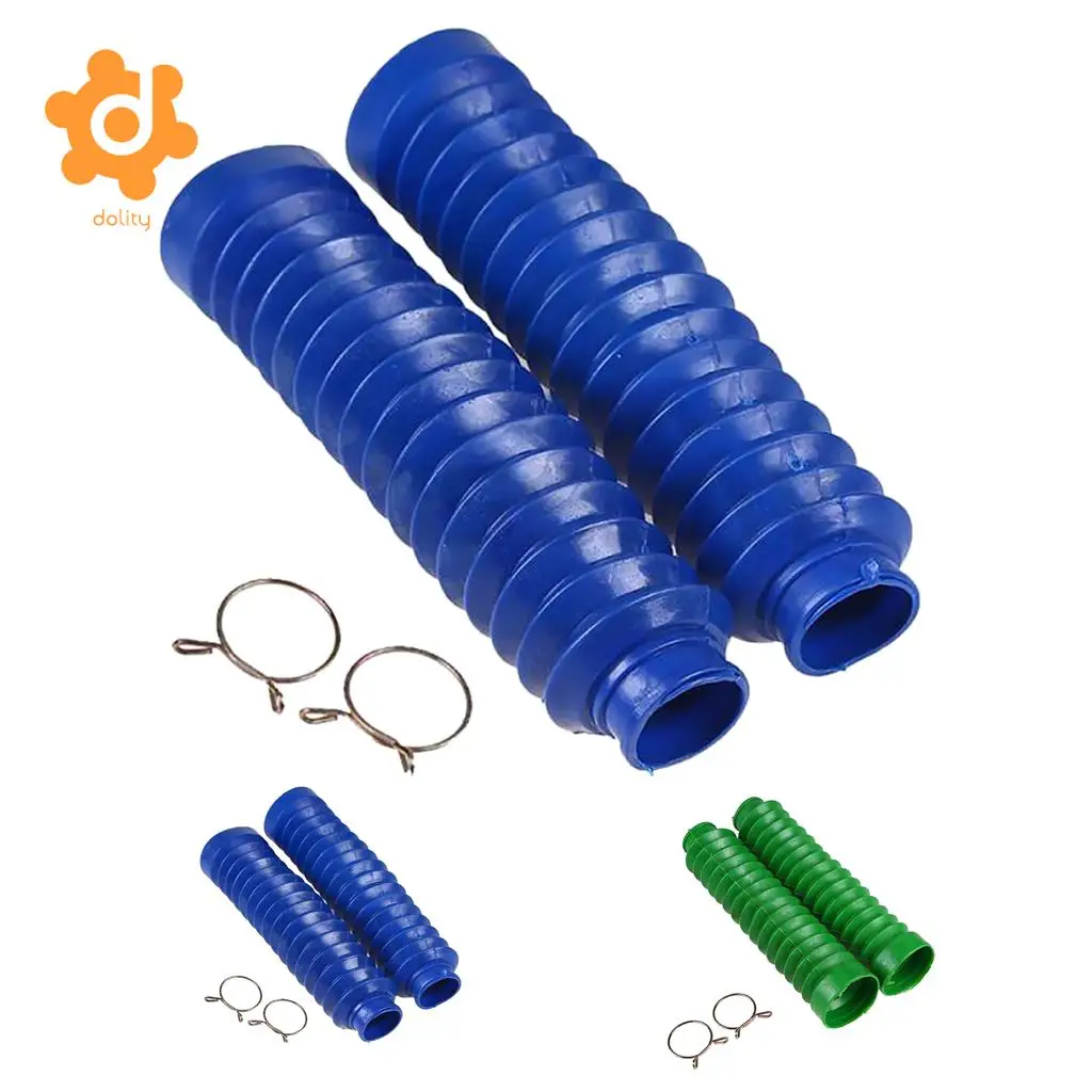 

1 Pair Motorcycle Front Fork Shock Absorber Dust Rubber Cover - Blue